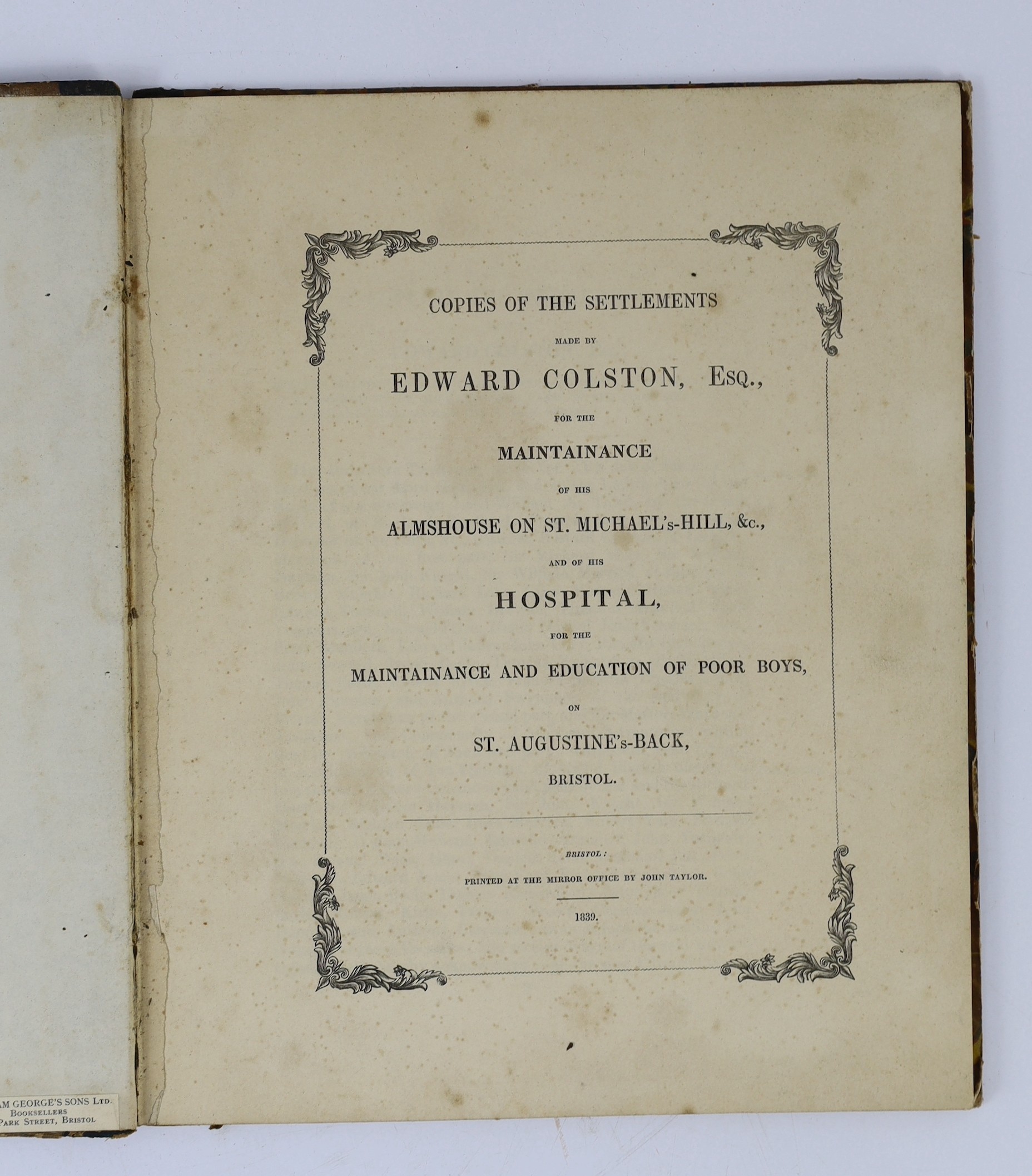 SOMERSET, BRISTOL: Seyer, Rev. Samuel - Memoirs Historical and Topgraphical of Bristol and its Neighbourhood....2 vols. engraved pictorial and printed titles, num. plates (incl. maps and plans, some lithographed), text e